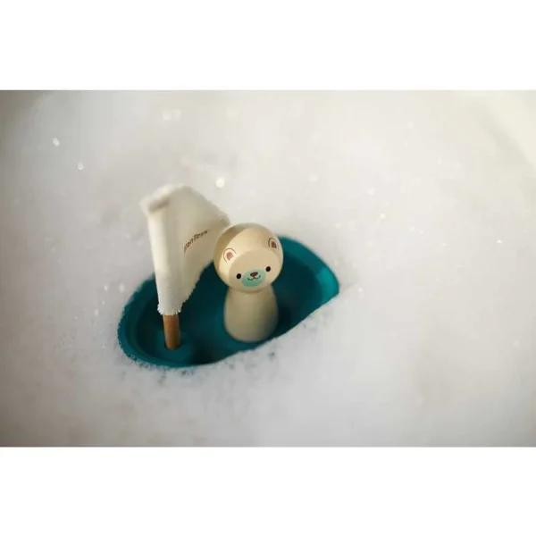 Plan toys jouet de bain en bois phoque ours voilier enfants bebe douche plaisir jeu accessoire cadeau naissance le beguin de charlie concept store tours