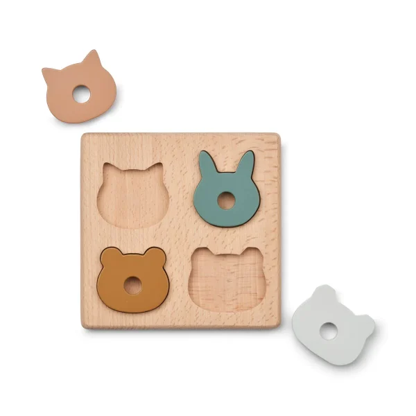 Liewood puzzle en bois enfant motricité éveil cadeau accessoire jeu jouet formes animaux monstres le beguin de charlie concept store tours