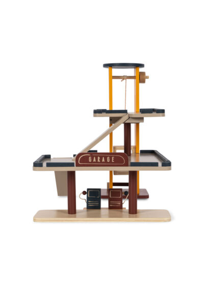 garage en bois pour enfant avec étages et accessoire, cadeau Noel bebe et enfant, konges, le béguin de Charlie, Tours