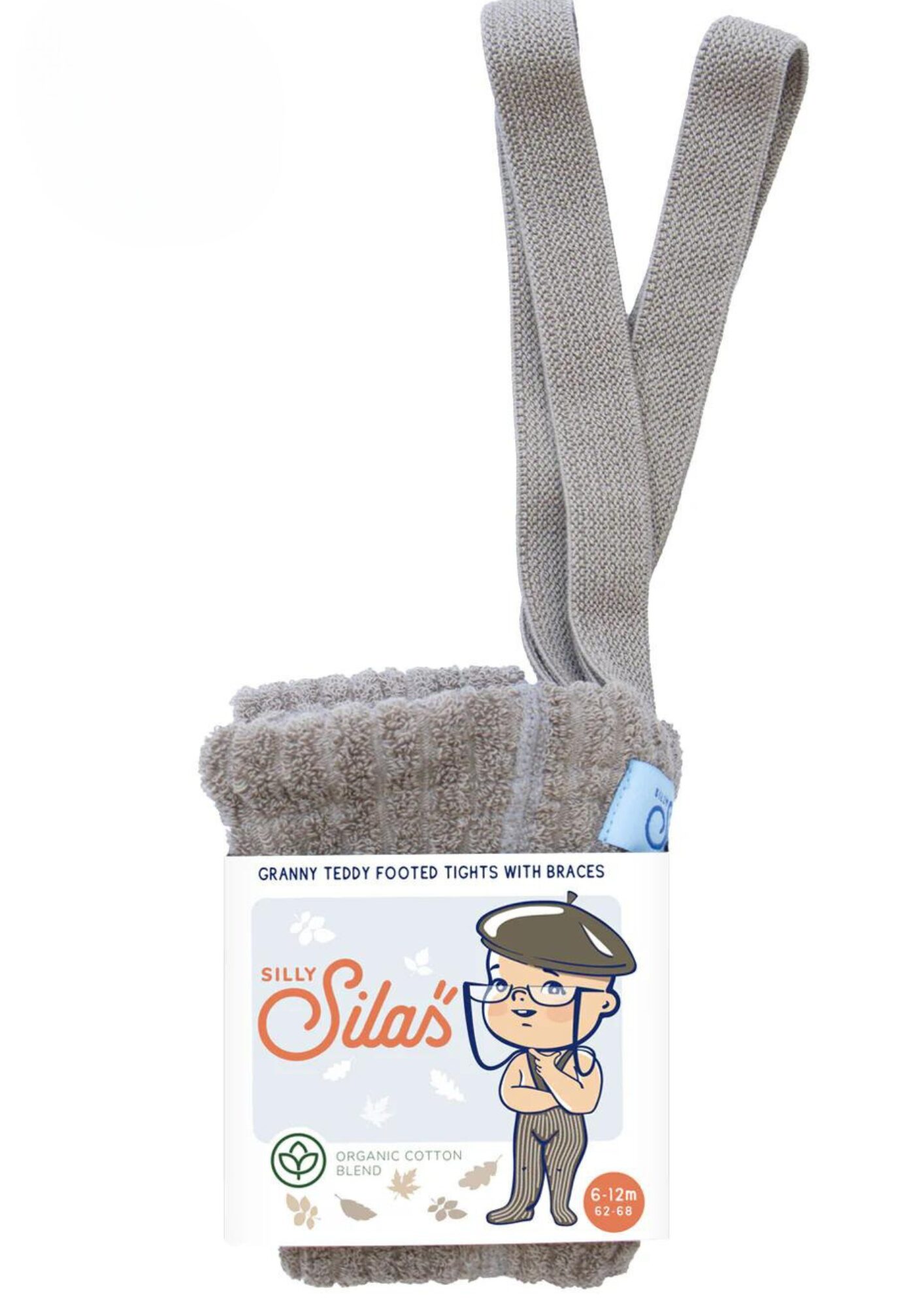 collant-hippy-avec-pieds-silly-silas-le-beguin-de-charlie collant avec pieds granny grey mode pour bebe et enfant avec bretelles Silly Silas, le béguin de Charlie, Tours