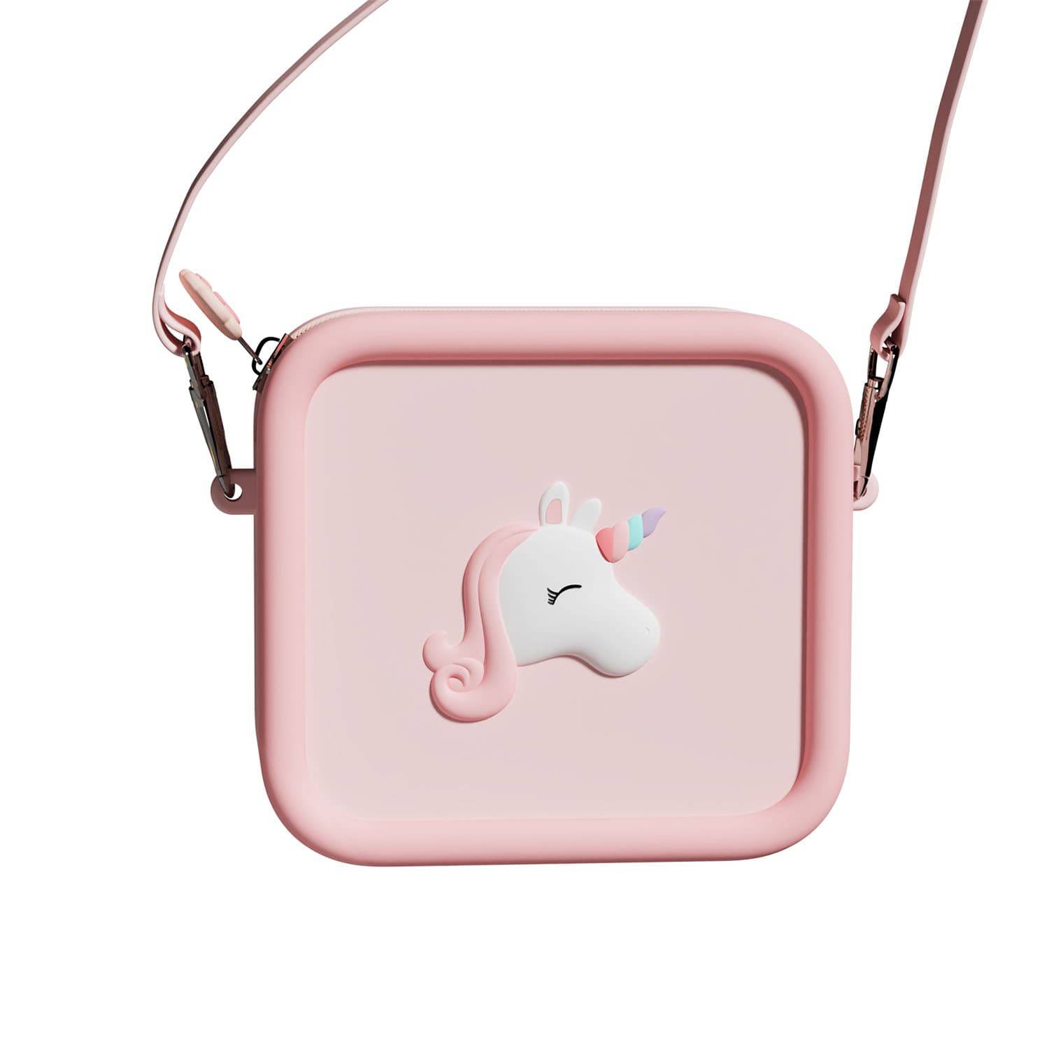 sac-pour-appareil-photo-licorne-the-zoofamily-le-beguin-de-charlie sac en silicone licorne pour appareil photo ou autre objet signé The Zoo Family, cadeau bebe enfant accessoire mode enfant le béguin de Charlie, Tours