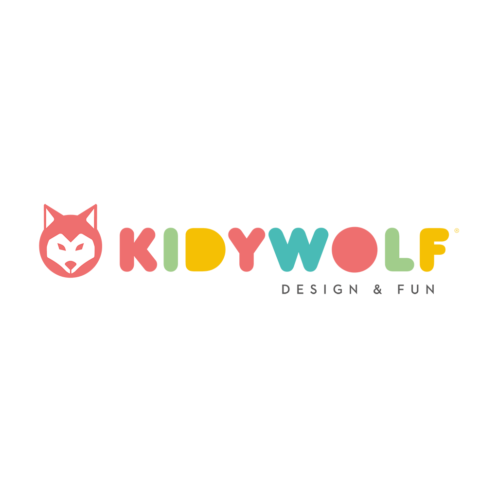logo de la marque kidywolf spécialisé dans les jouets d'imitation notamment pour les micros et stations de karaoké