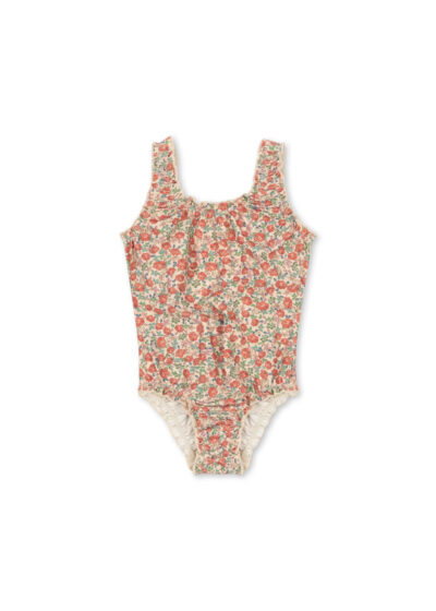 maillot de bain une pièces motif à fleurs pour petite fille accessoire et vêtements de plage pour l'été de la marque Konges Slojd chez le béguin de Charlie à Tours