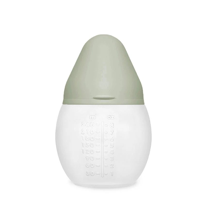 biberon-240ml-sage-elhee-le-beguin-de-charlie.jpg biberon anti colique pour bébés en forme du sein de la maman pour une transition facile de la marque Elhée chez le béguin de Charlie à Tours