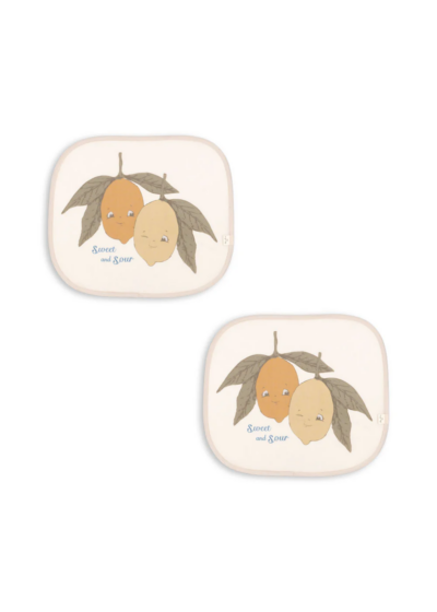 pares soleil jaune motif citron pour la voiture pour les enfants de la marque Konges Slojd chez le béguin de Charlie à Tours