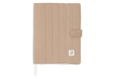 protege carnet de santé en coton couleur biscuit pour bébés, enfants et toute la famille - idée de cadeau de naissance de la marque Jollein - disponible en ligne et en boutique chez Le béguin de Charlie à Tours