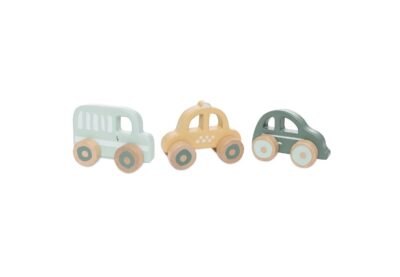 lot de 3 voitures en bois On the go jouet pour enfant de la marque Jollein chezLe béguin de Charlie