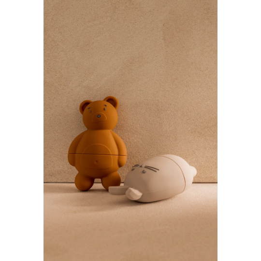 jeu-bain-sandy-duncan-liewood-le-beguin-de-charlie jouets de bain en silicone duncan couleur Sandy - animaux pour bébés et enfants pour jouer dans le bain de la marque Liewood - disponible en ligne et en boutique chez Le béguin de Charlie à Tours