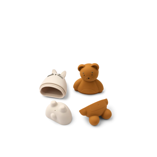 jeux-bain-duncan-sandy-liewood-le-beguin-de-charlie jouets de bain pour enfants en silicone Duncan Sandy - animaux pour bébés et enfants pour jouer dans le bain de la marque Liewood - disponible en ligne et en boutique chez Le béguin de Charlie à Tours