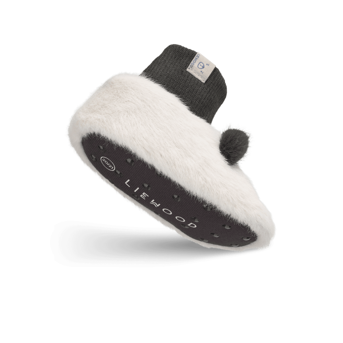chaussons-bebe-beth-panda-panda-liewood-le-beguin-de-charlie chaussons bébé Beth tout doux en forme de panda - idée cadeau de naissance - mode et accessoires enfants - de la marque Liewood - disponible en ligne et en boutique chez Le béguin de Charlie à Tours