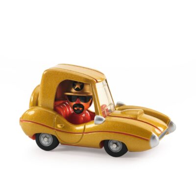 Golden star - petite voiture de la collection Crazy Motors de la marque Djeco - jouets et collection pour bébés et enfants - disponible en ligne et en boutique chez Le béguin de Charlie à Tours