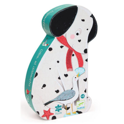 puzzle enfants silhouette dalmatien - Ollie le dalmatien - jouet enfants de la marque Djeco - disponible en ligne et en boutique chez Le béguin de Charlie à Tours