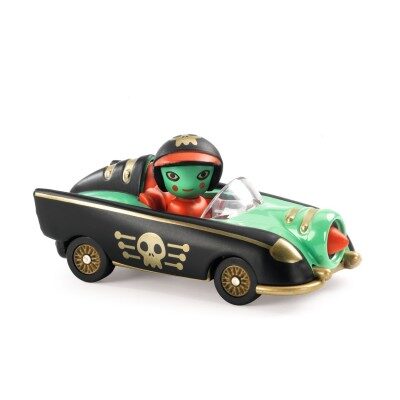 Pirate wheels - petite voiture de la collection Crazy Motors de la marque Djeco - jouets et collection pour bébés et enfants - disponible en ligne et en boutique chez Le béguin de Charlie à Tours