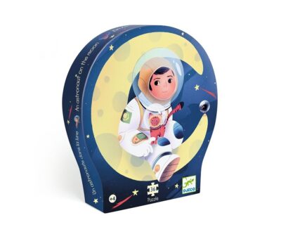 puzzle silhouette un astronaute dans la lune - jouets enfants - de la marque Djeco - disponible en ligne et en boutique chez Le béguin de Charlie