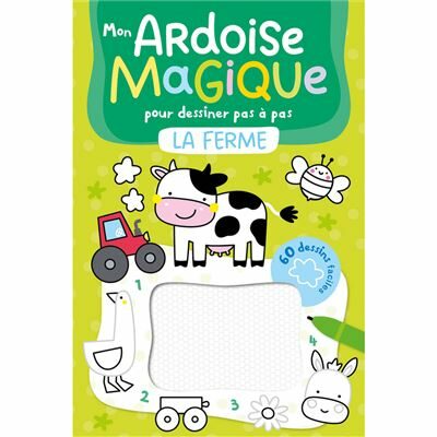 ardoise magique sur le thème de l ferme - loisir créatif et jeu enfants - idée cadeau - de la marque 1, 2, 3 soleil - disponible en ligne et en boutique chez Le béguin de Charlie à Tours