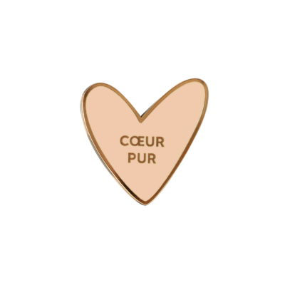 pin's coeur pur - accessoire de mode pour enfants et adultes - idée petit cadeau de la marque Zakuw - disponible en ligne et en boutique chez Le béguin de Charlie à Tours