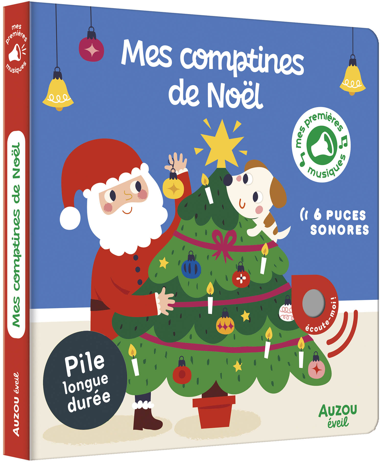 COUV_Animalier-sonore_FORET-ok2.indd livre musical / sonore "mes premiers sonores comptines de Noël" sur le thème de Noël - livre sonore avec chansons sur Noël bébés et enfants - de la marque Auzou - disponible en ligne et en boutique chez Le béguin de Charlie à Tours