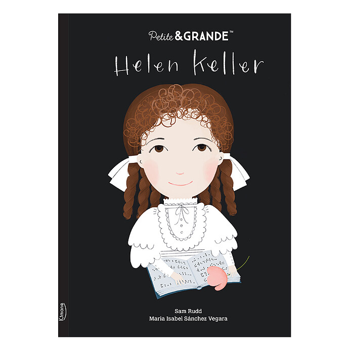 hellen-keller-kimane-petite-et-grande-le-beguin-de-charlie livre Petite et grande Hellen Keller - livre album de jeunesse enfants - idée cadeau de la marque Kimane - disponible en ligne et en boutique chez Le béguin de Charlie à Tours