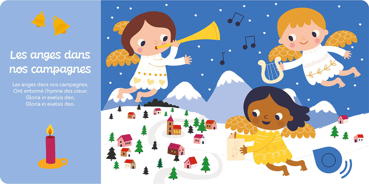 premiers-sonores-comptines-de-noel-auzou-le-beguin-de-charlie livre comptines de Noel "mes premiers sonores Noël" sur le thème de Noël - livre sonore avec chansons sur Noël bébés et enfants - de la marque Auzou - disponible en ligne et en boutique chez Le béguin de Charlie à Tours