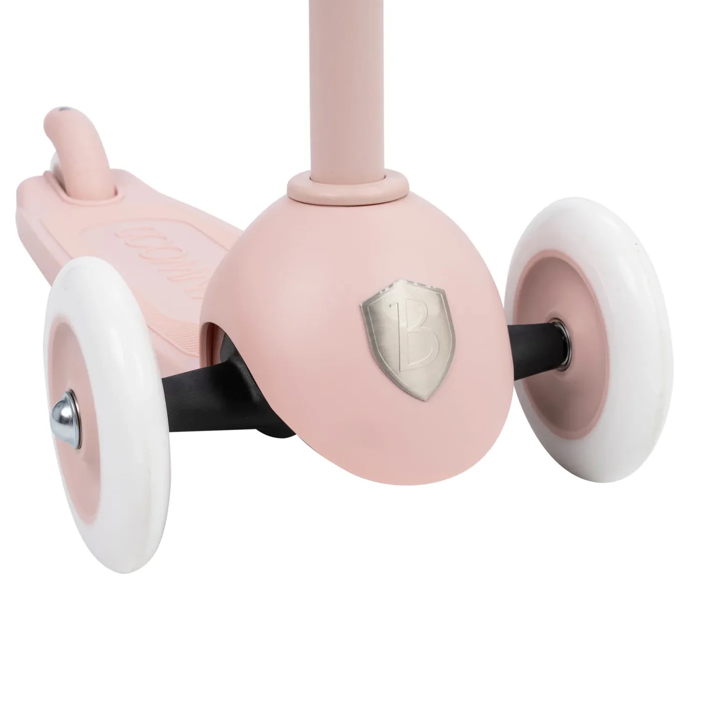 banwood-trotinette-rose-délavé-pour-enfant-le-beguin-de-charlie roues de la trotinette trois roues rose délavé de la marque Banwood trotinette pour enfant
