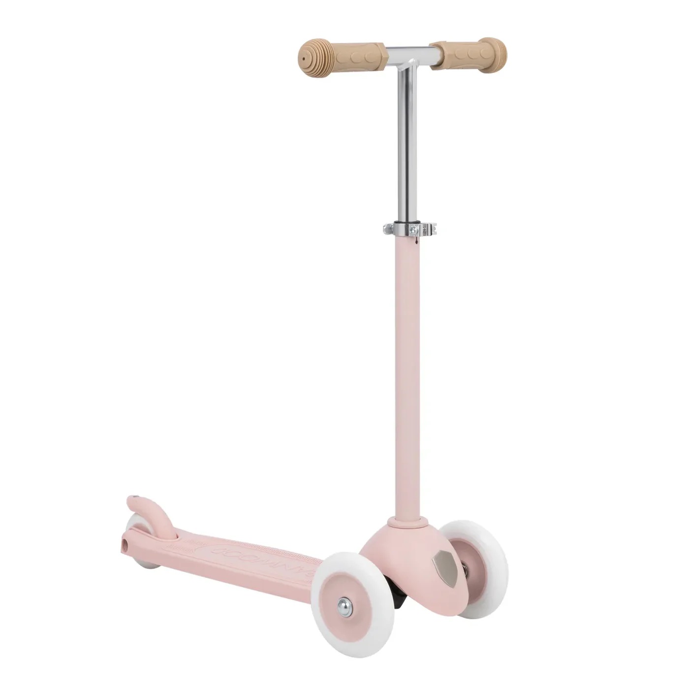 trotinette-rose-banwood-enfant-le-beguin-de-charlie trotinette Banwood rose délavé pour enfant scooter enfant de la marque Banwood chez Le béguin de Charlie