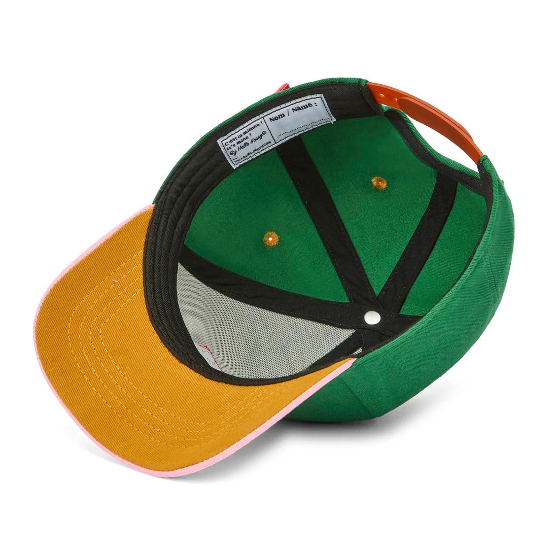 mini-green-casquette-accessoire-enfant-hello-hossy-le-beguin-de-charlie casquette mini green pour enfant et adulte pour protéger du soleil de la marque Hello Hossy